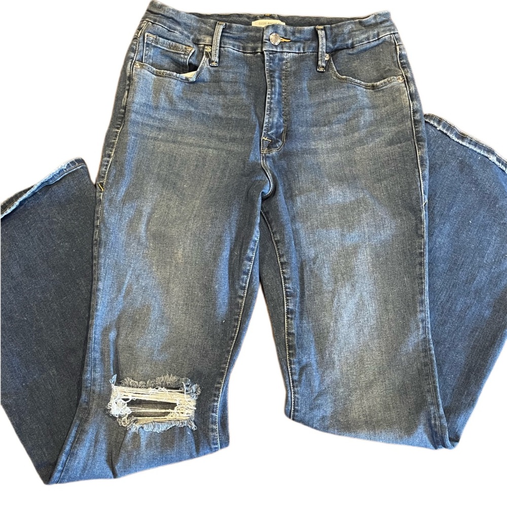 Good American Good flare spilt Jeans